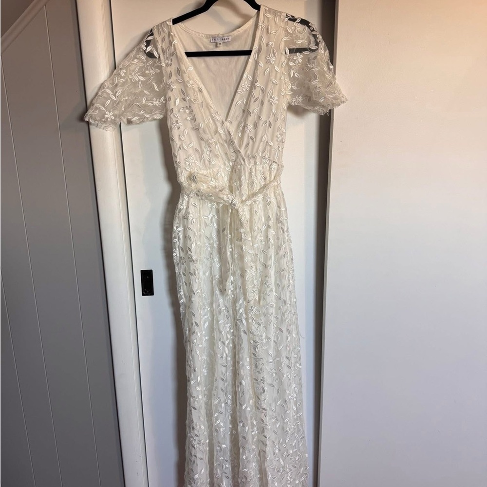Baltic Born Marsielle White Lace Maxi Dress